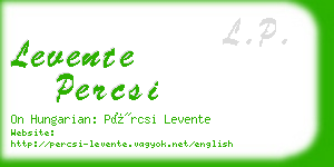 levente percsi business card